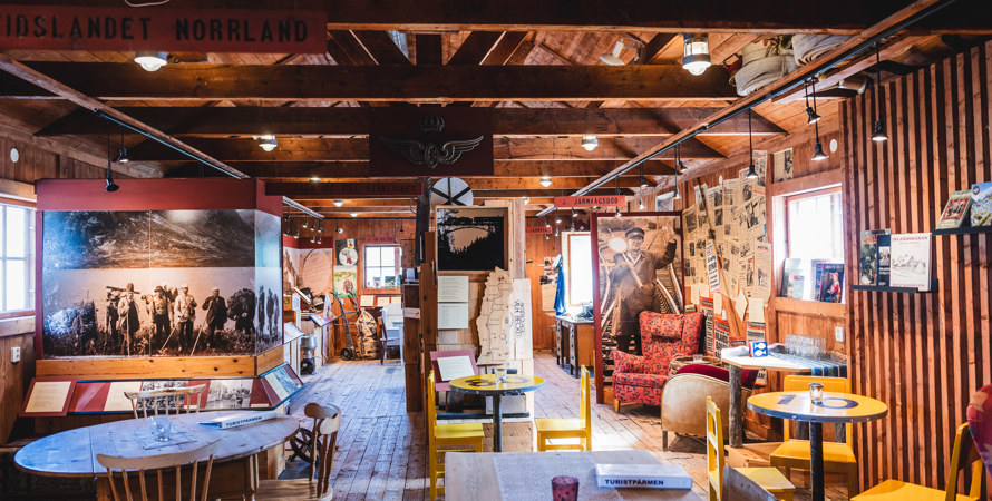 Interiören i inlandsbanemuséet.